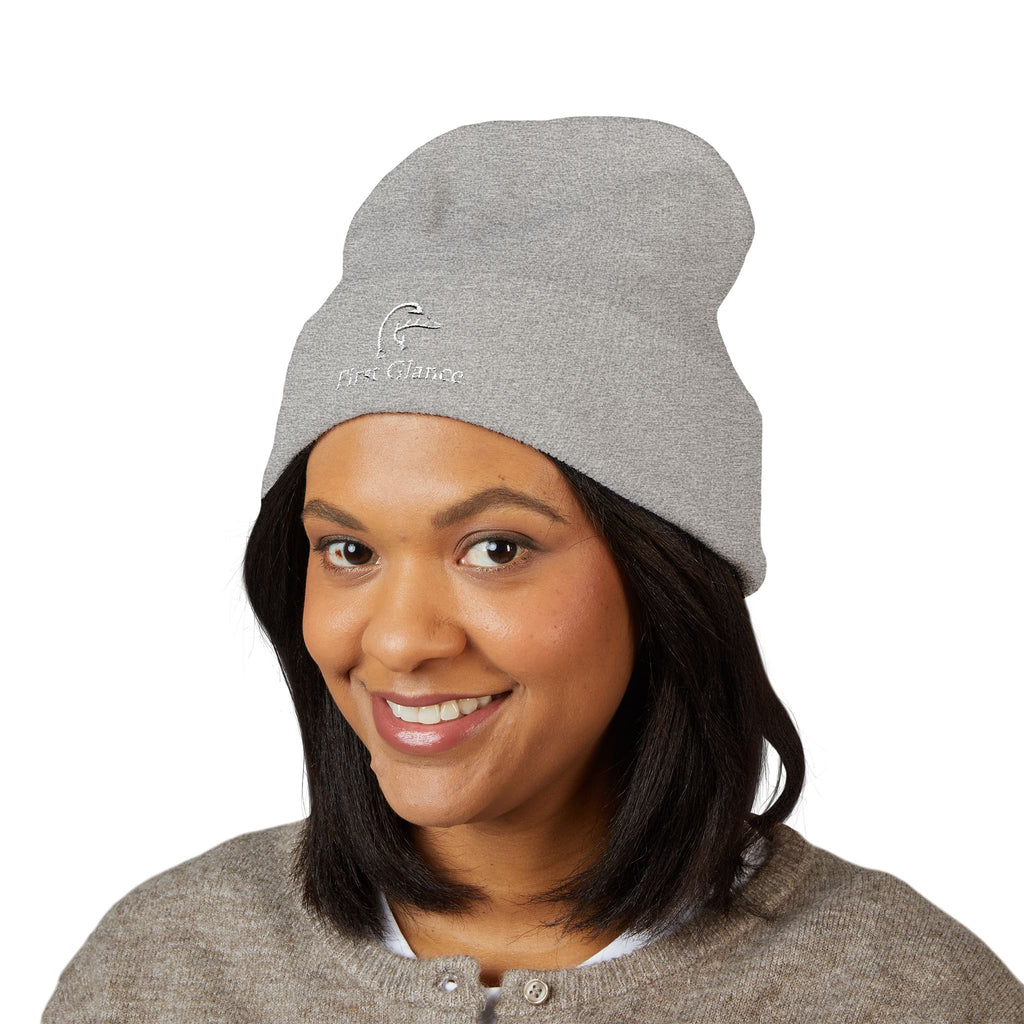 Embroidered Classic Cuffed Beanie - Stylish Winter Accessory