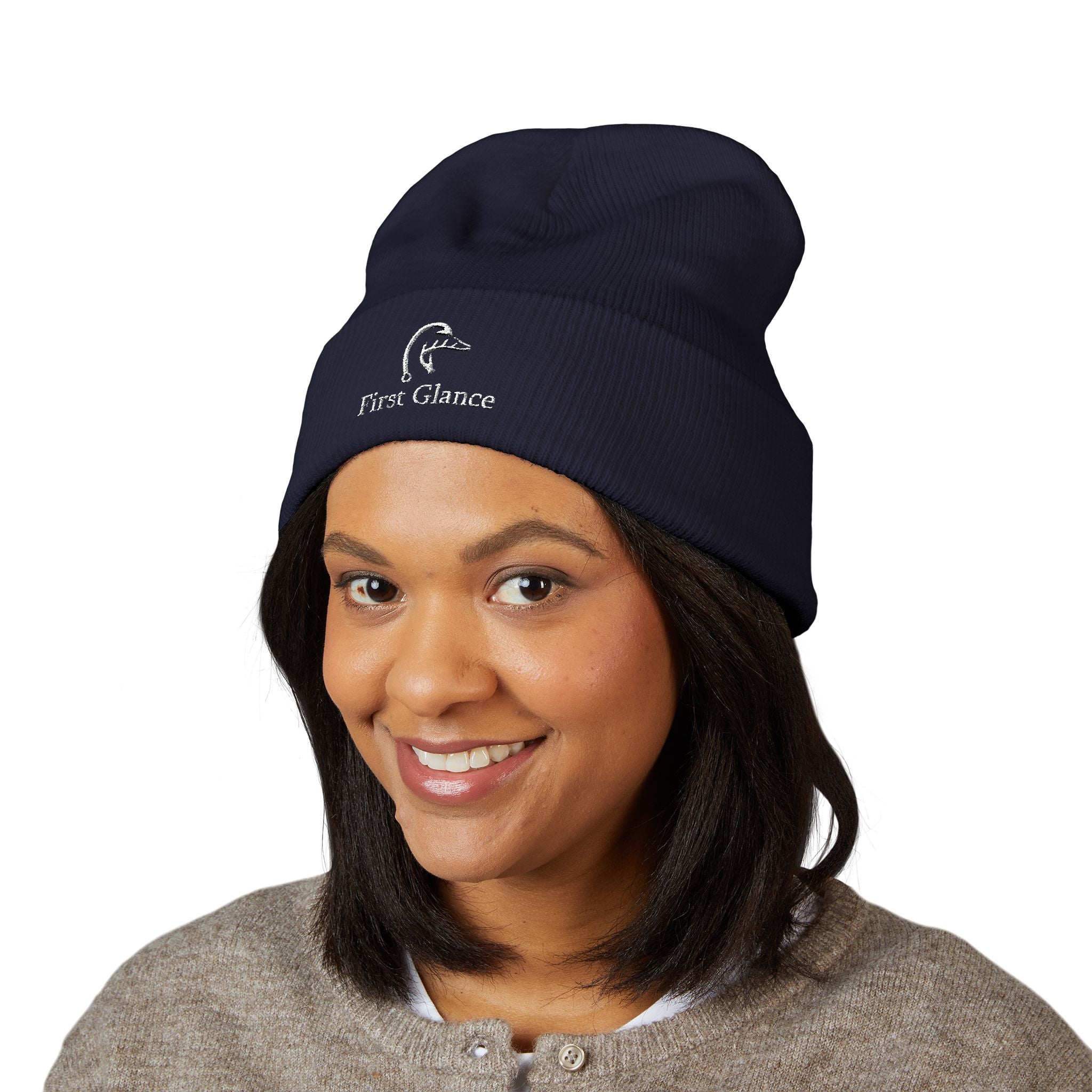 Embroidered Classic Cuffed Beanie - Stylish Winter Accessory