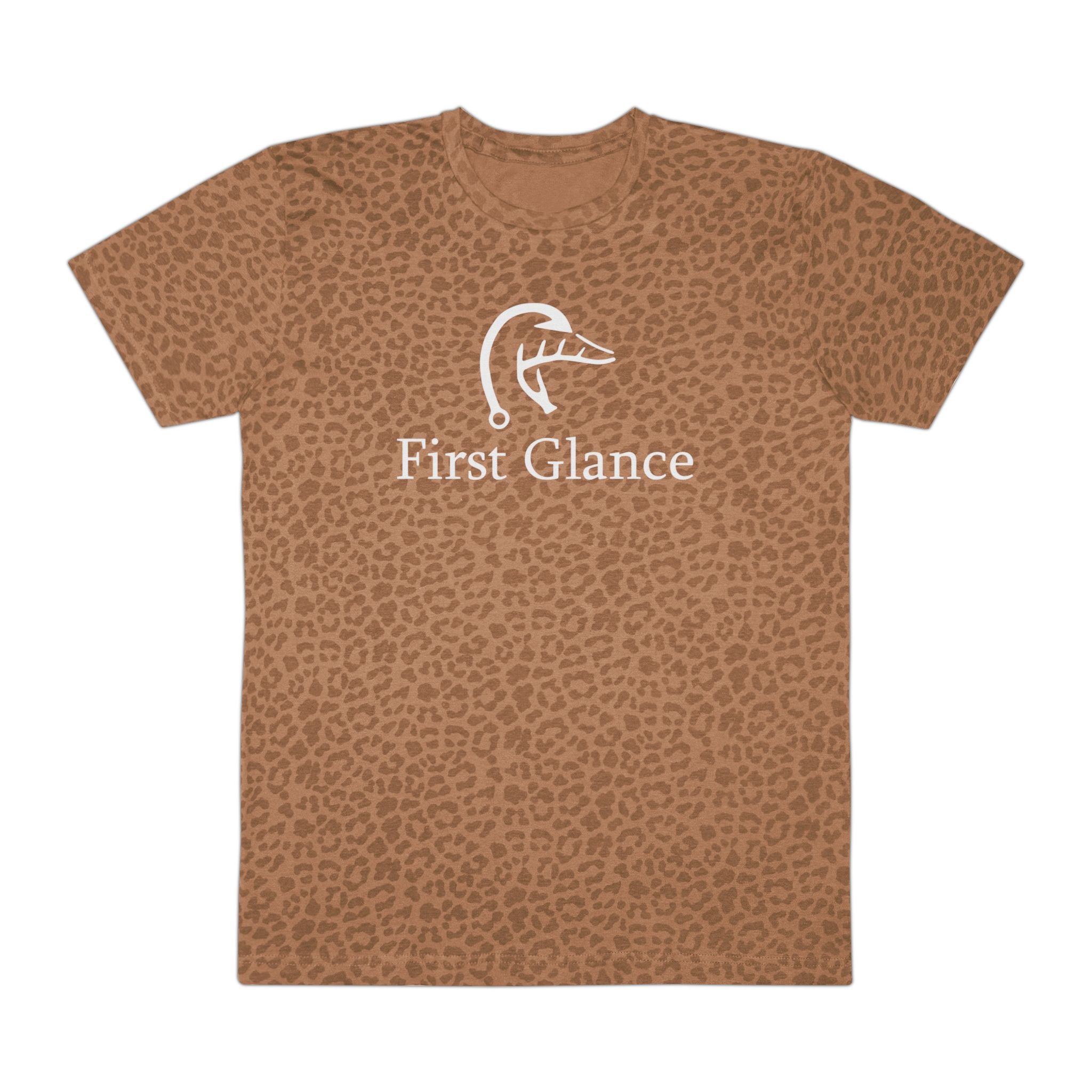 Trendy Men's Jersey Tee - 'First Glance' Leopard Print Shirt