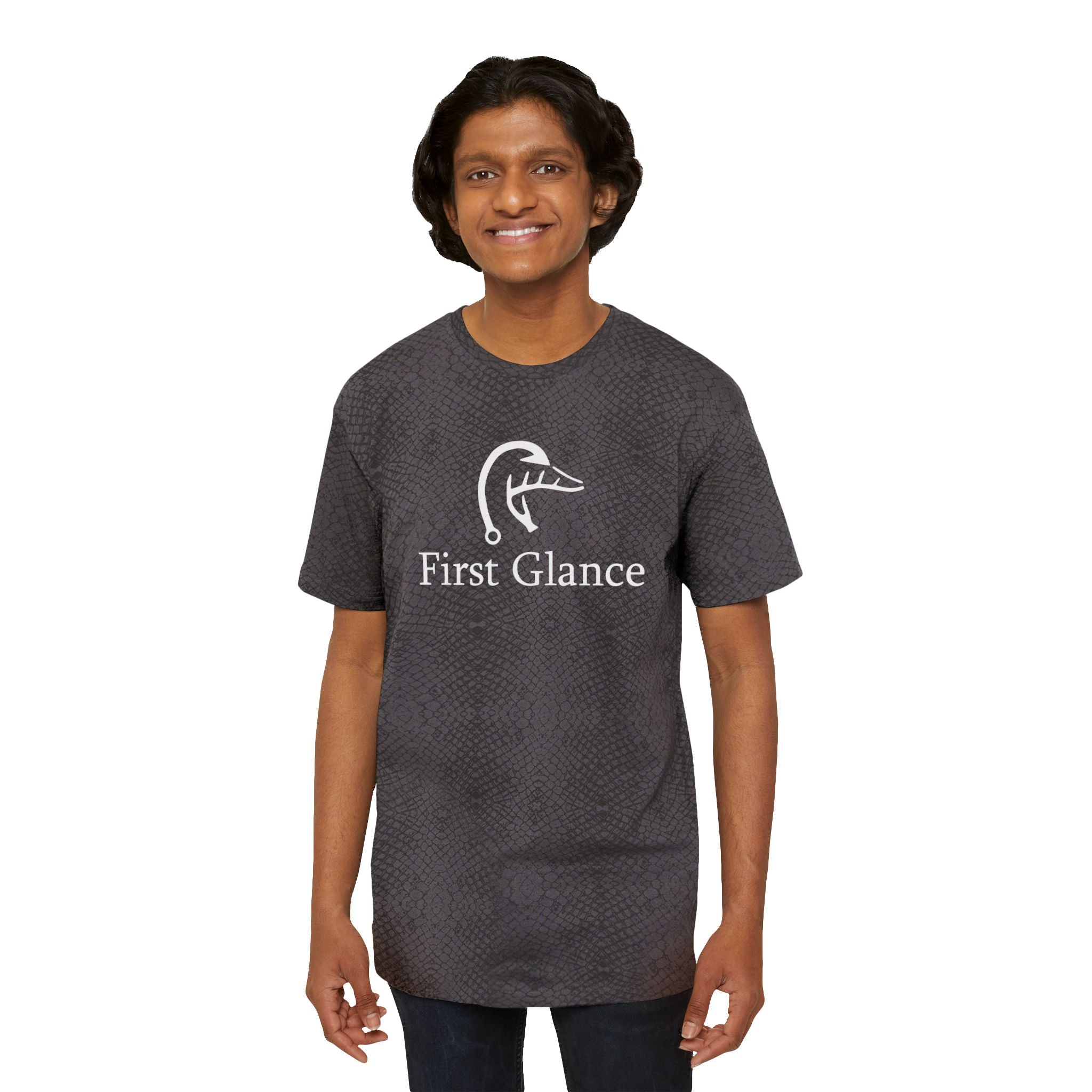 Trendy Men's Jersey Tee - 'First Glance' Leopard Print Shirt