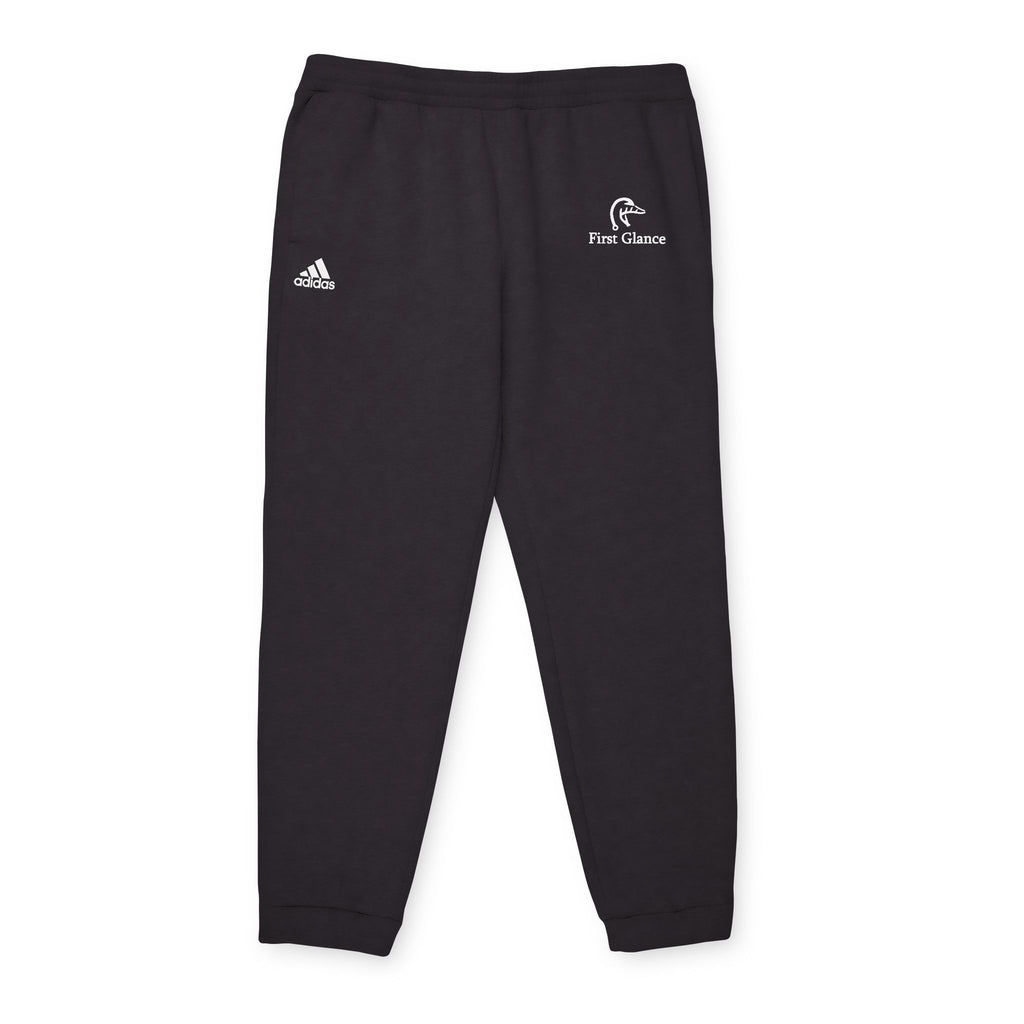 Adidas Fleece Joggers — Charcoal Casual Sweatpants with Small Logo