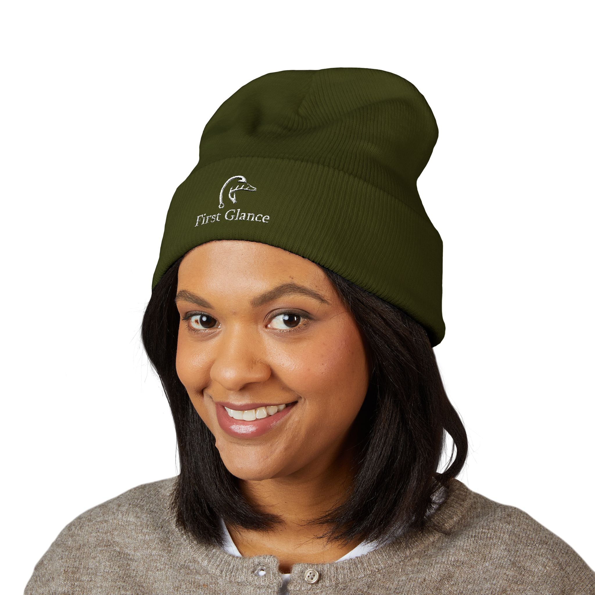 Embroidered Classic Cuffed Beanie - Stylish Winter Accessory