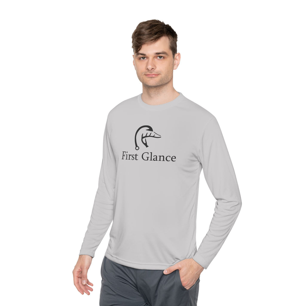 Chill Vibes Unisex Long Sleeve Tee - 'First Glance' Design with Sunset Palm Graphic