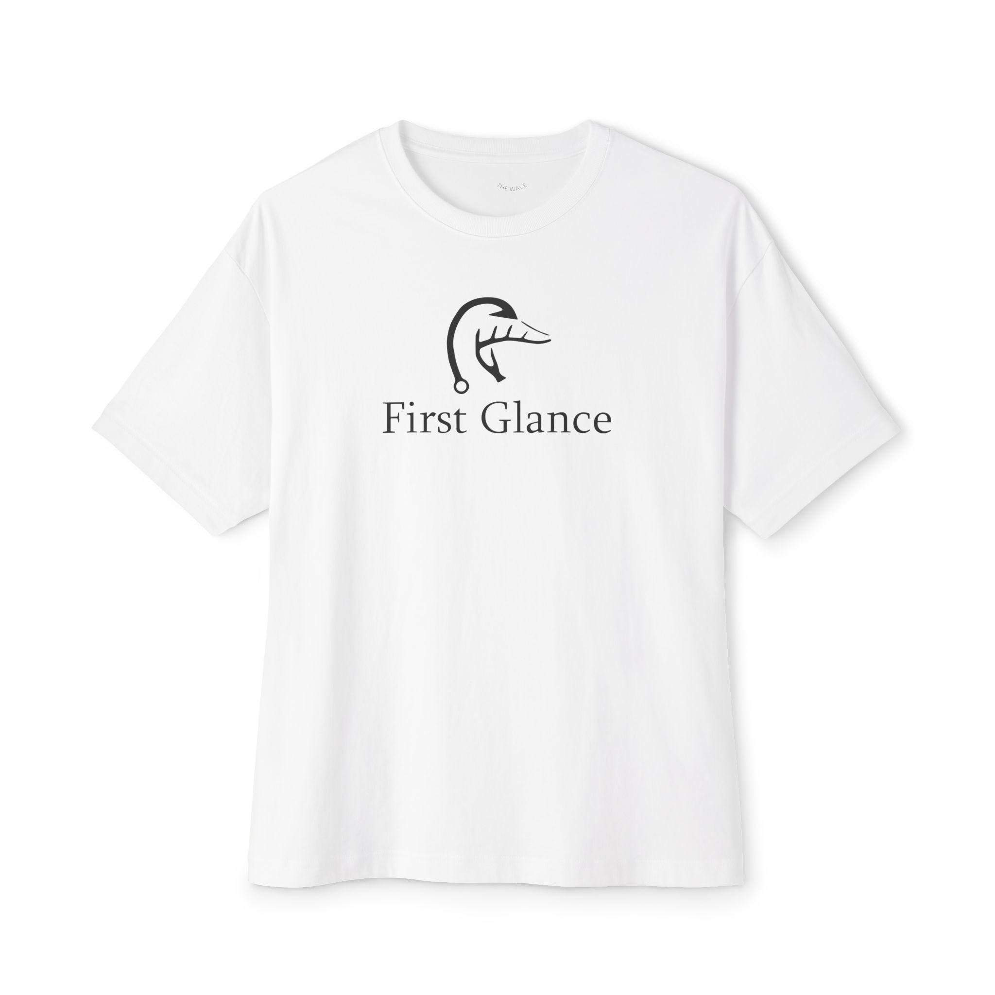 The Wave Graphic Tee — Pastel Pink Oversized Boxy Shirt