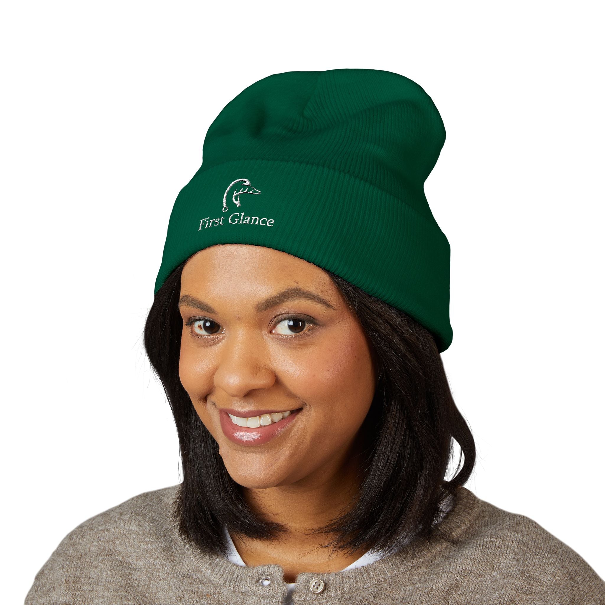 Embroidered Classic Cuffed Beanie - Stylish Winter Accessory