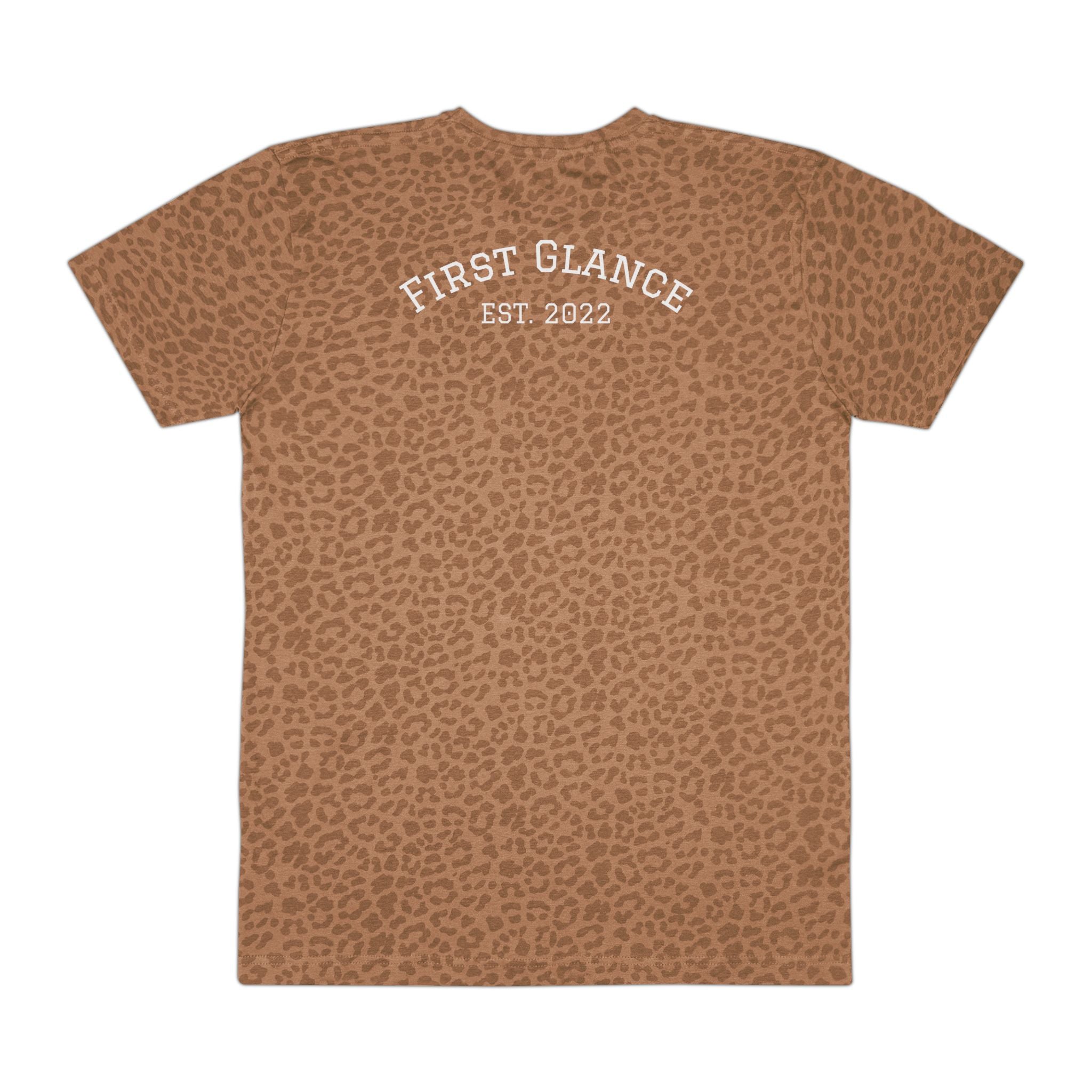 Trendy Men's Jersey Tee - 'First Glance' Leopard Print Shirt