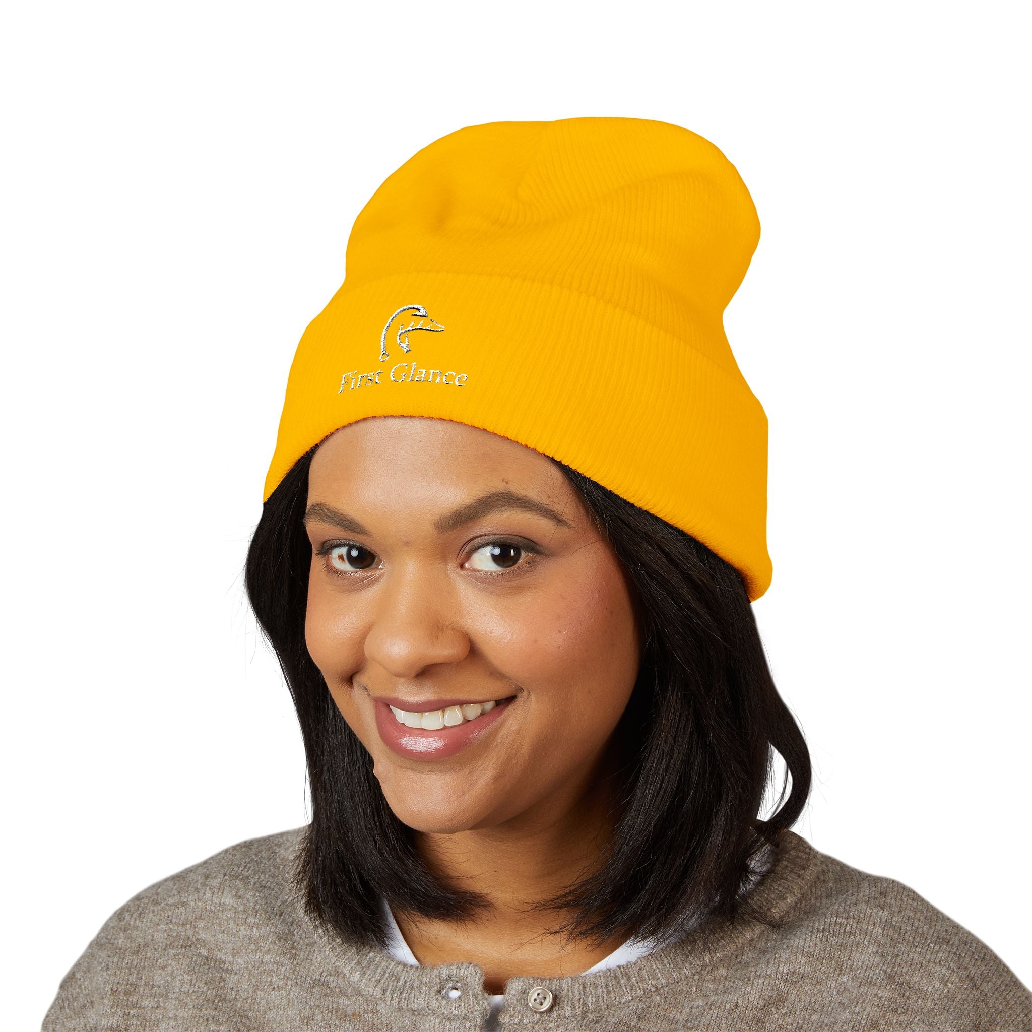 Embroidered Classic Cuffed Beanie - Stylish Winter Accessory