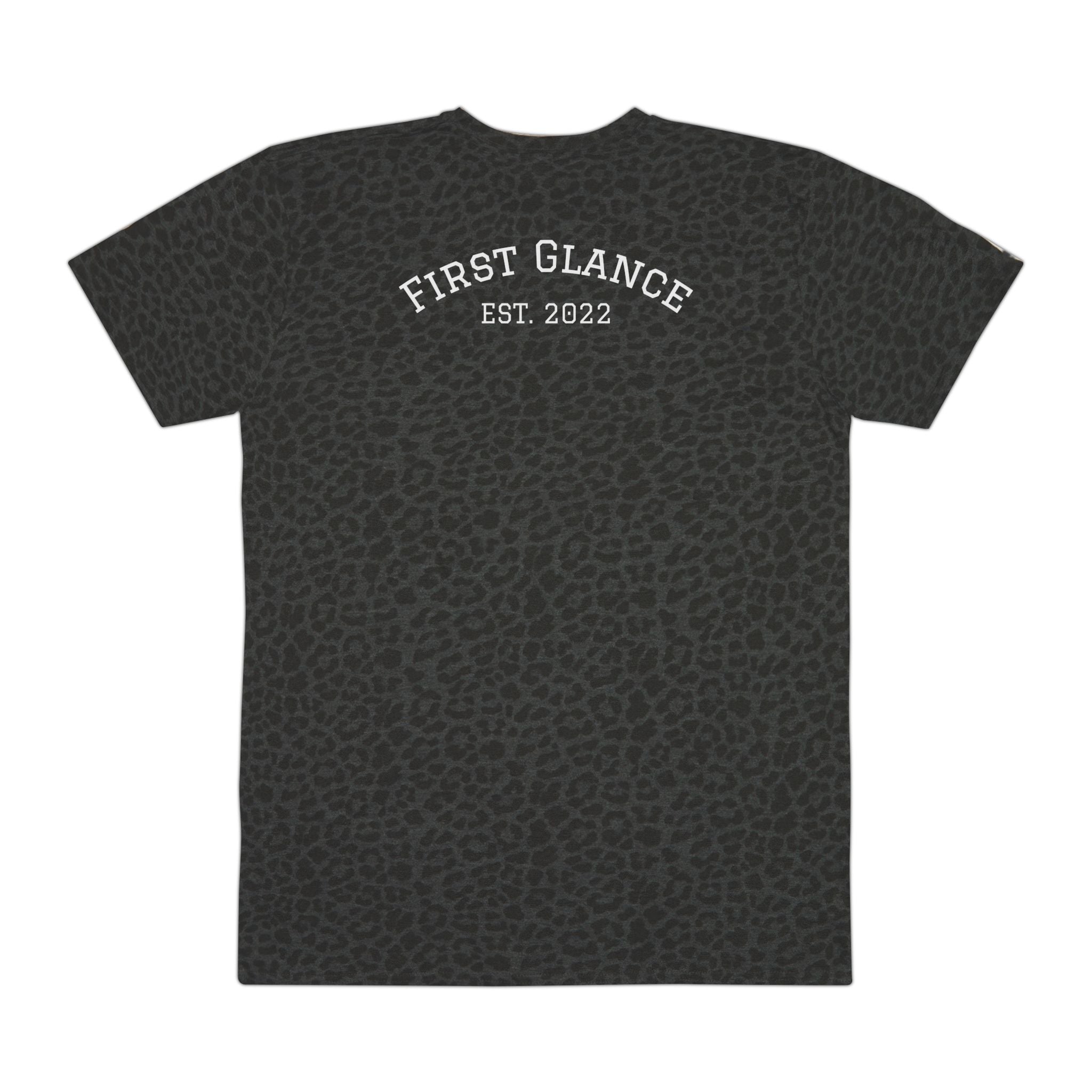 Trendy Men's Jersey Tee - 'First Glance' Leopard Print Shirt