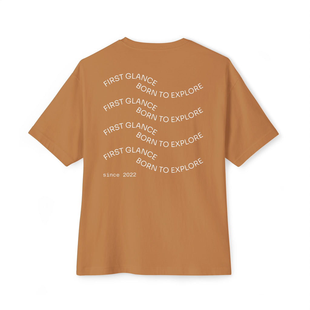 The Wave Graphic Tee — Pastel Pink Oversized Boxy Shirt