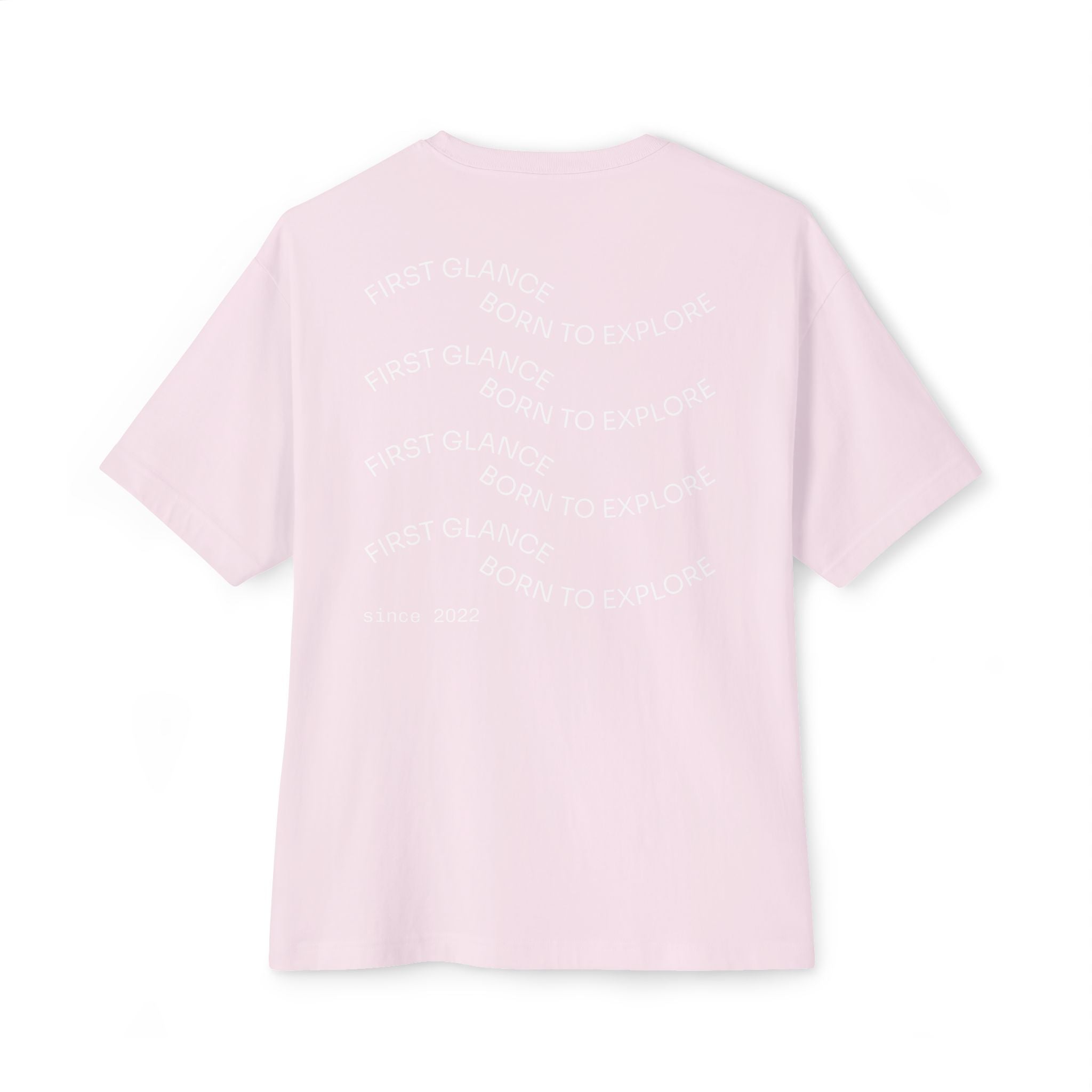 The Wave Graphic Tee — Pastel Pink Oversized Boxy Shirt