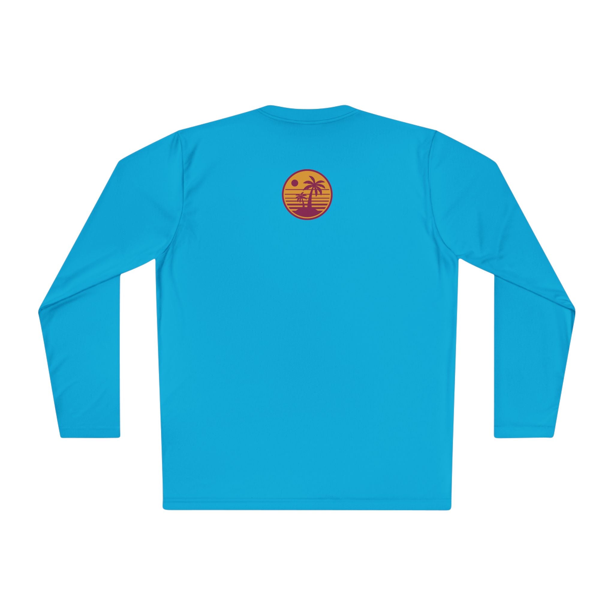 Chill Vibes Unisex Long Sleeve Tee - 'First Glance' Design with Sunset Palm Graphic