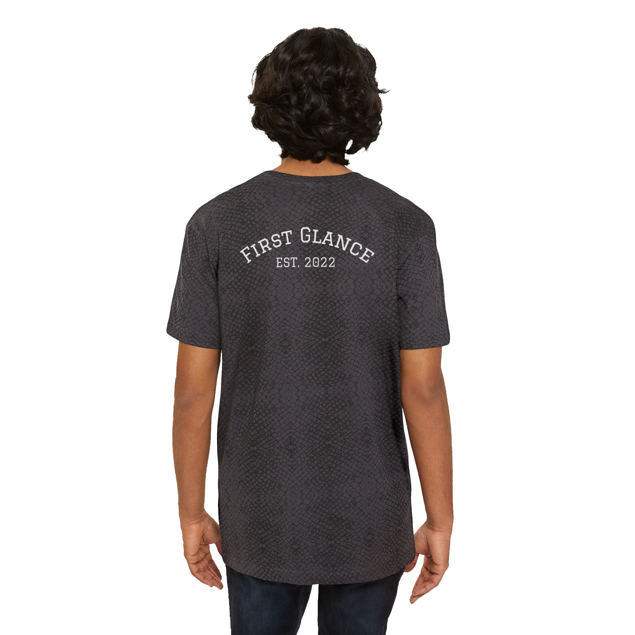 Trendy Men's Jersey Tee - 'First Glance' Leopard Print Shirt
