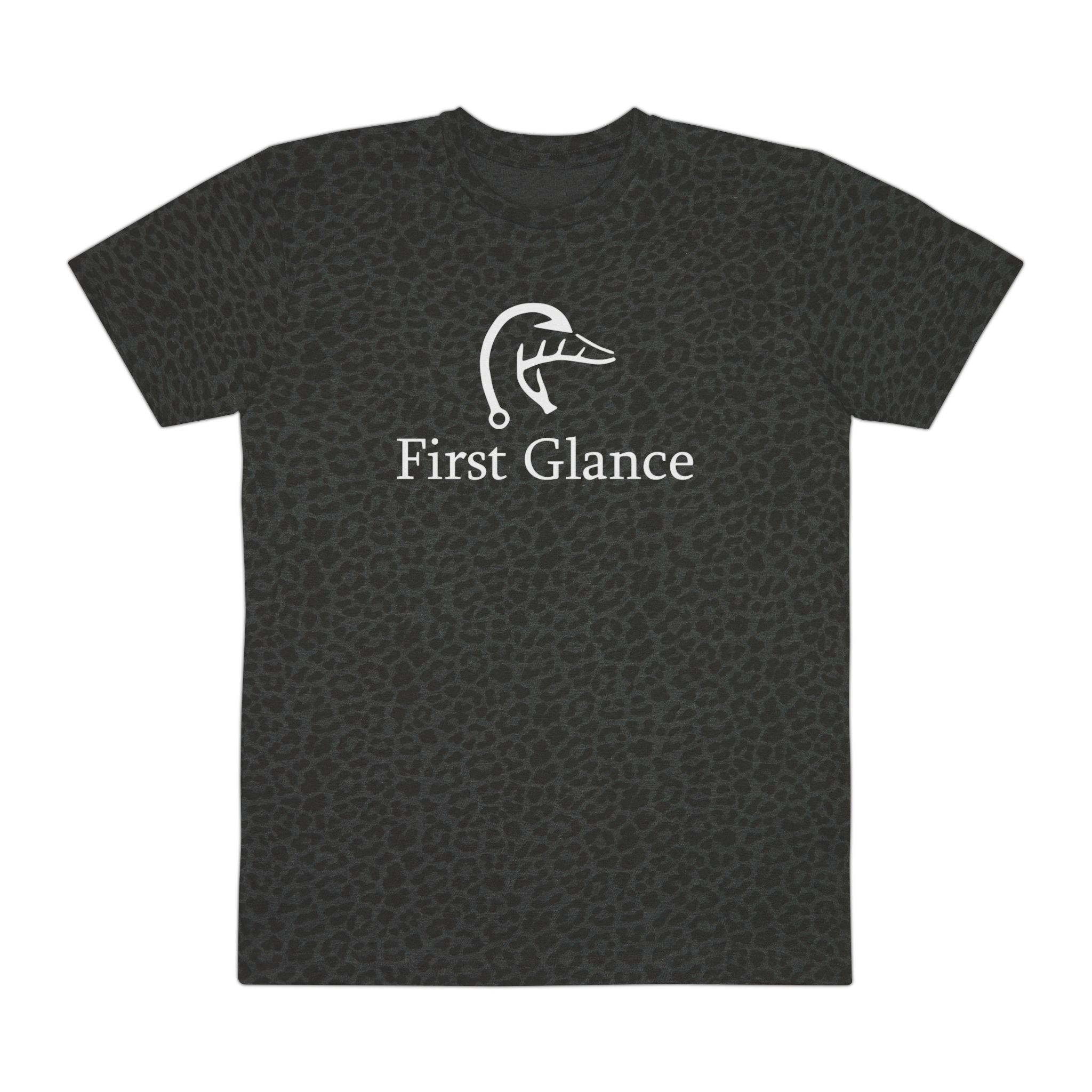 Trendy Men's Jersey Tee - 'First Glance' Leopard Print Shirt