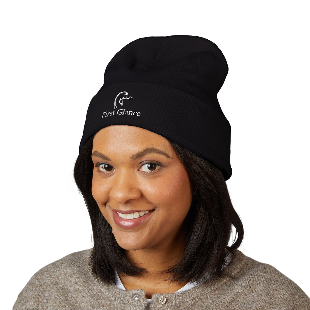 Embroidered Classic Cuffed Beanie - Stylish Winter Accessory