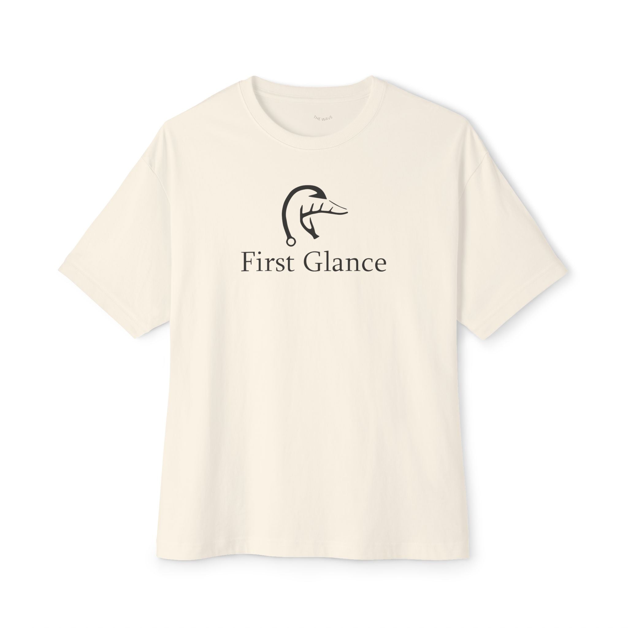 The Wave Graphic Tee — Pastel Pink Oversized Boxy Shirt